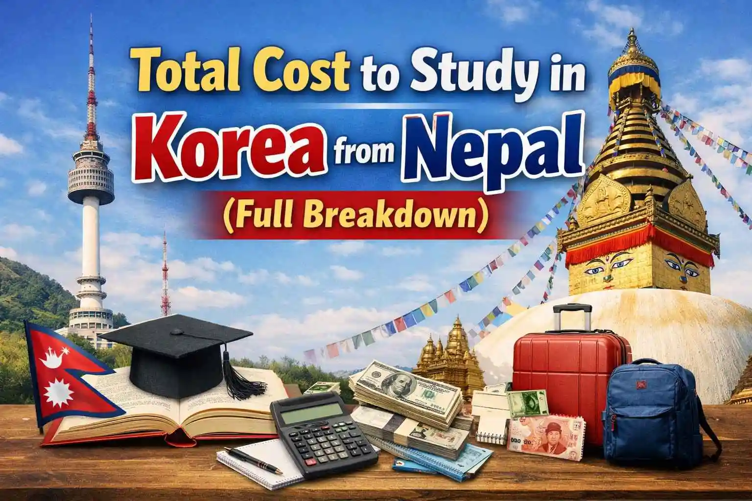 Total Cost to Study in Korea from Nepal (Full Breakdown)