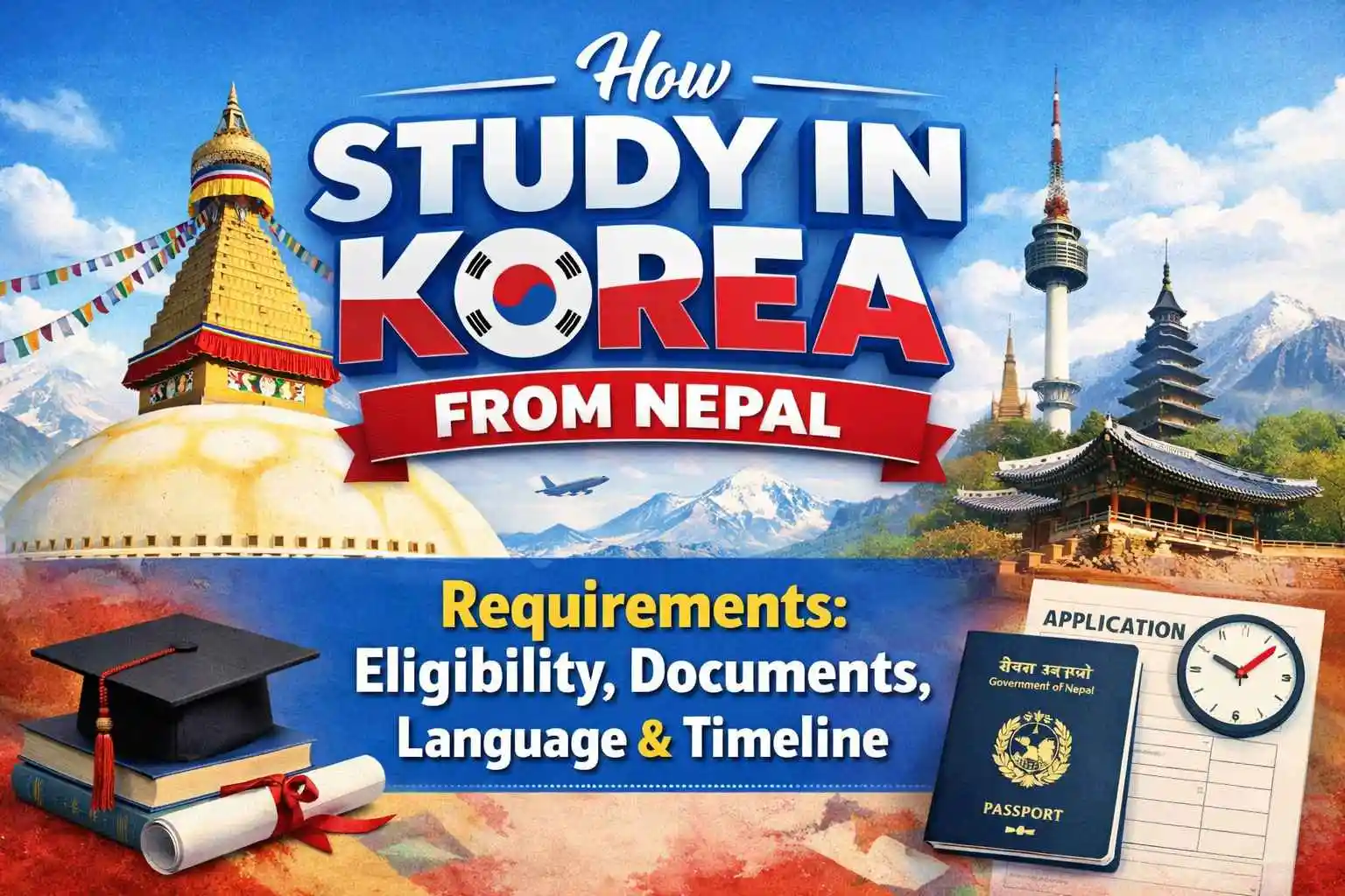 Study in Korea from Nepal Requirements: Eligibility, Documents, Language & Timeline