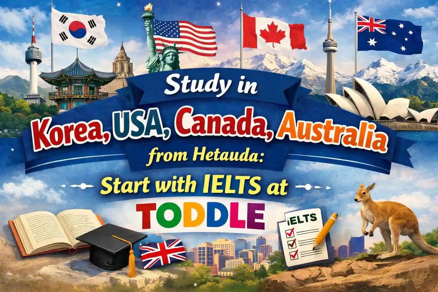 Study in Korea, USA, Canada, Australia from Hetauda: Start with IELTS at TODDLE